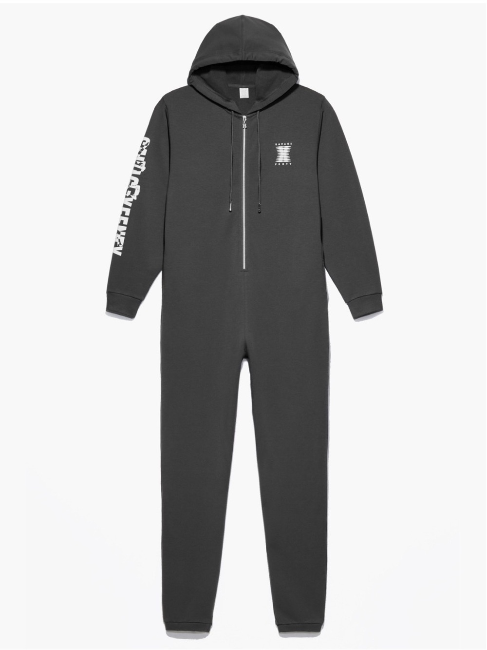 Savage X Fenty Charcoal Hooded One-Piece Jumpsuit